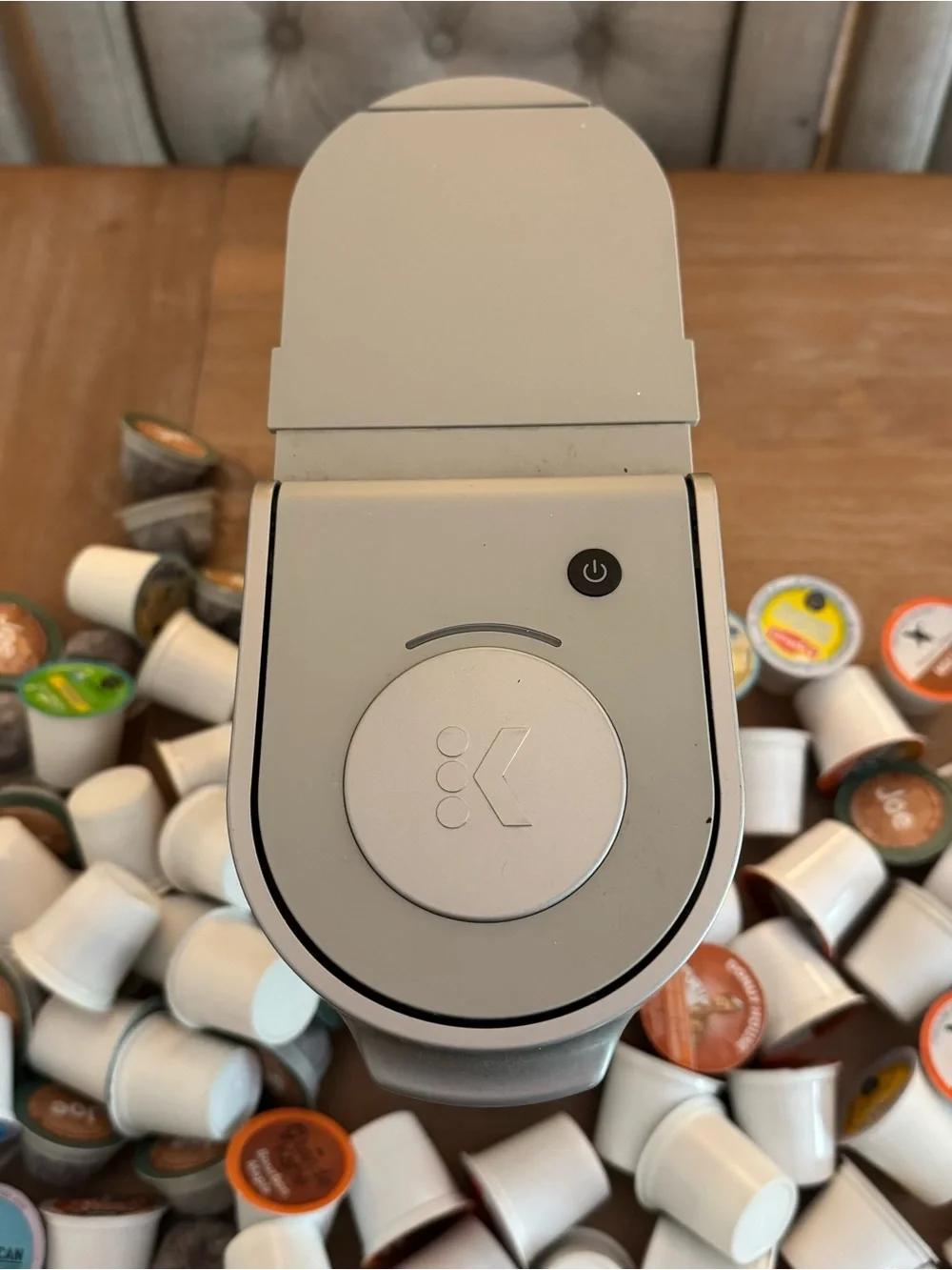 Keurig K-Mini Gray Single Serve Coffee Maker + 125 K-Cup Pods Barely Used